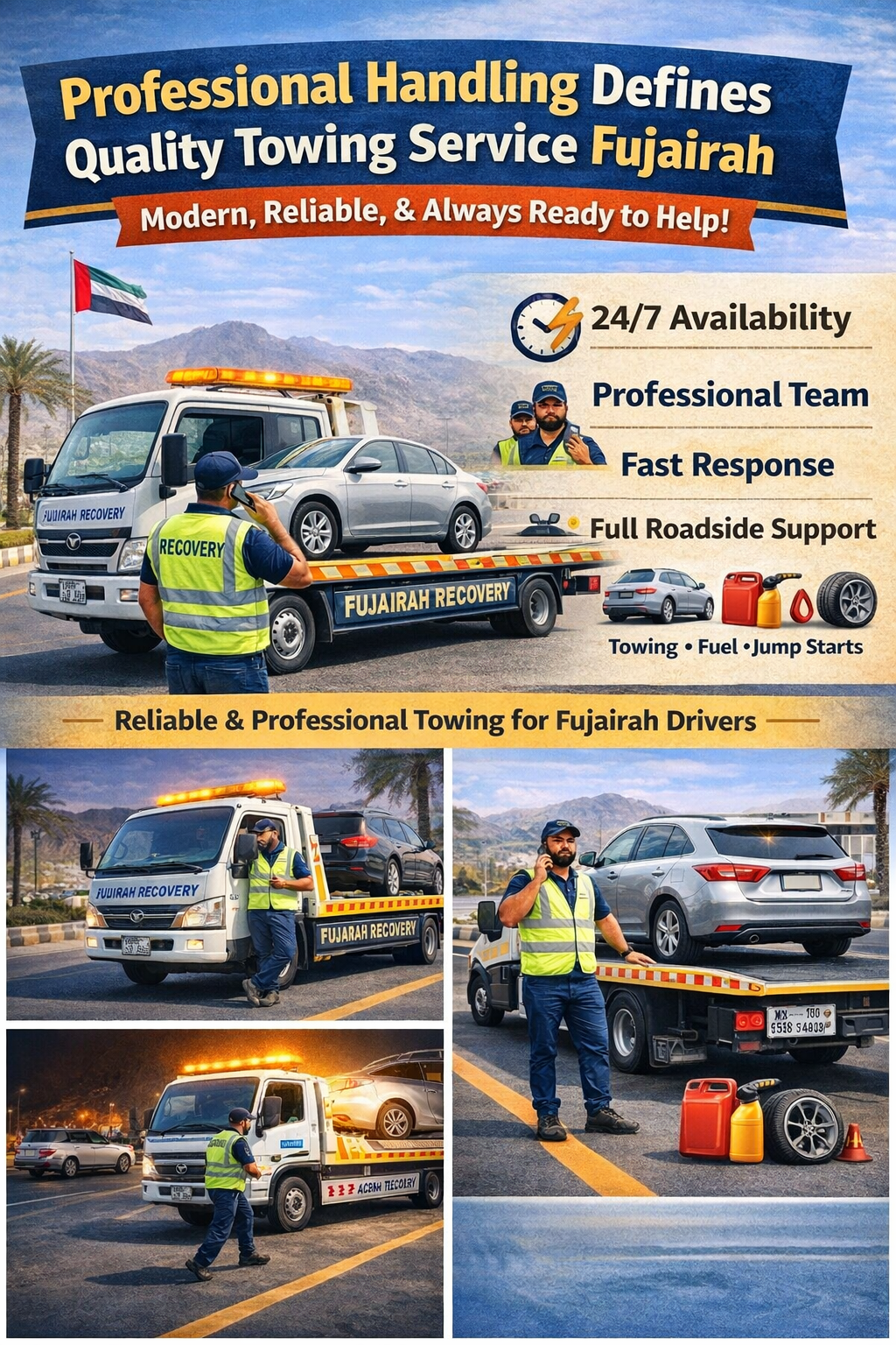 Professional Handling Defines Quality Towing Service Fujairah